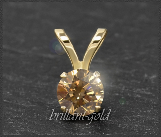 Brillant 585 Gold Anhänger, champ. 0,10-0,50ct